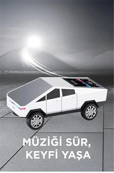 D68 Cyber Model Araba Tasarımlı Bluetooth Hoparlör 15w Güçlü Ses Rgb Led /tws/usb Beyaz