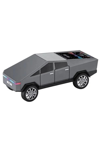 D68 Cyber Model Araba Tasarımlı Bluetooth Hoparlör 15w Güçlü Ses Rgb Led /tws/usb Gri