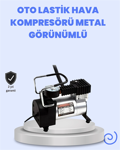 DC 12V Metal Hava Kompresörü Araç Lastik Şişirme 35L/Dk