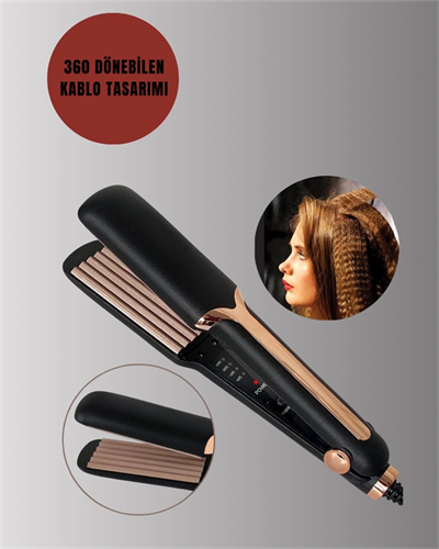 DP-134 Tost Saç Şekillendirici – Hızlı Isınan, Kalıcı ve Belirgin Dalgalar İçin İdeal