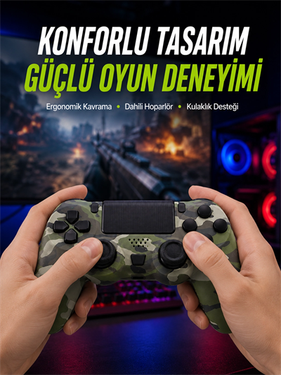 Dahili Hoparlör ve Kulaklık Girişli Oyun Kolu – Kişisel ve Ortak Ses Deneyimi