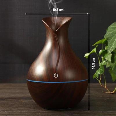 Damla Model Akasya Renk Hava Nemlendirici – Ultrasonik Soğuk Buhar Makinesi, LED Işıklı Masaüstü Oda Nemlendirici (3936)
