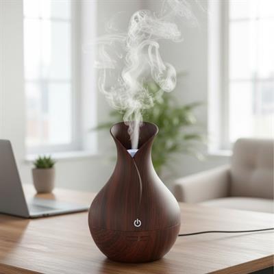 Damla Model Akasya Renk Hava Nemlendirici – Ultrasonik Soğuk Buhar Makinesi, LED Işıklı Masaüstü Oda Nemlendirici (3936)