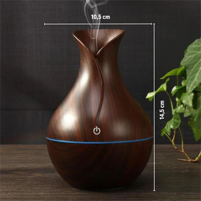 Damla Model Akasya Renk Hava Nemlendirici – Ultrasonik Soğuk Buhar Makinesi, LED Işıklı Masaüstü Oda Nemlendirici