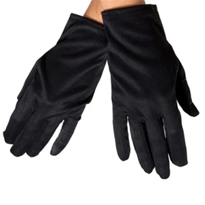 Siyah Renk Kısa Dans Gösteri Eldiveni