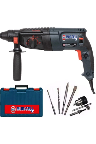 Darbeli kablolu matkap 700-1000 Watt anahtarsız mandren yan sap taşıma çantalı - 6 Volt Akü Volt