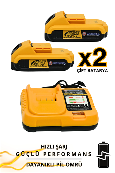 Darbeli kablosuz matkap 21 watt 20 volt anahtarlı mandren 2 akü hız ayarlı çantalı