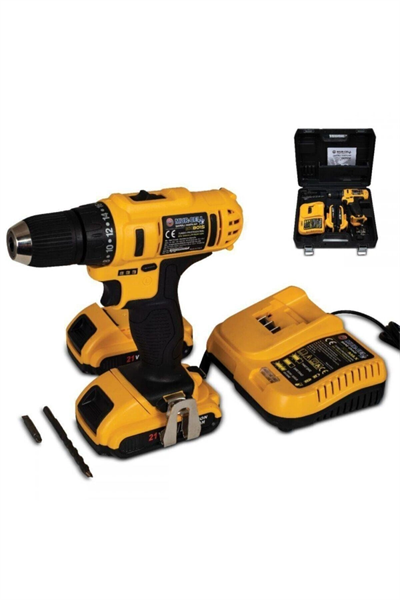 Darbeli kablosuz matkap 600 watt 14 volt anahtarsız mandren 3 akü 27 parça setli