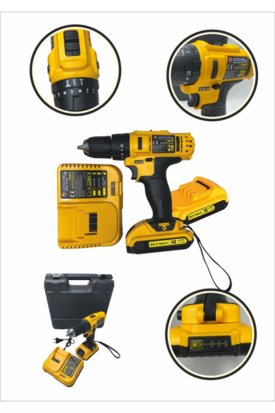 Darbeli matkap 12 watt 12 volt kablosuz anahtarsız mandren 3 akü 2 yıl garantili