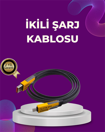 Dayanıklı 4’ü 1 Arada Çok Fonksiyonlu Hızlı Şarj Veri Kablosu