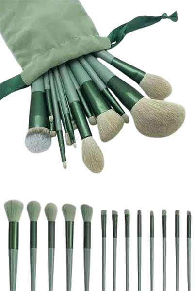 Dayanıklı Makyaj Fırçası Seti 13 Parça Yumuşak Kıllı Fırçalar Allık Fondöten Far Fırçası