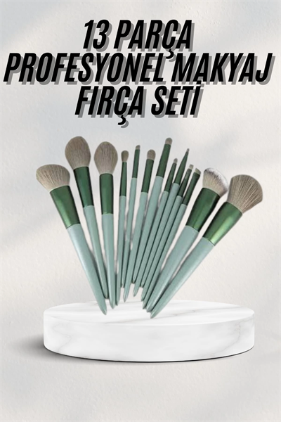 Dayanıklı Makyaj Fırçası Seti 13 Parça Yumuşak Kıllı Fırçalar Allık Fondöten Far Fırçası
