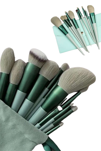 Dayanıklı Makyaj Fırçası Seti 13 Parça Yumuşak Kıllı Fırçalar Allık Fondöten Far Fırçası