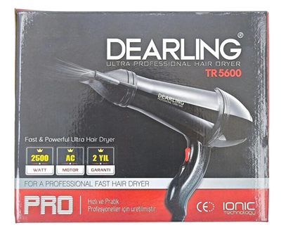 Dearling Turbo 5600 Fön Makinesi 2500 W Bx40