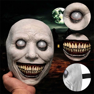 Dehşet Gülüşlü Donuk Göz Efektli Korku Maskesi 22x18 Cm