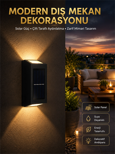 Dekorasyon Aplik Işık Güneş Enerjili Aydınlatma Dekoratif Aydınlatma