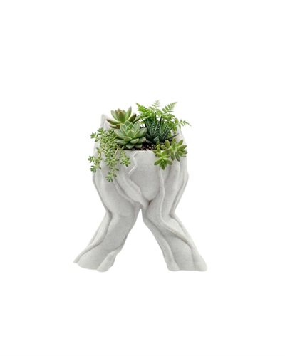 Dekoratif 3D El Tasarımlı Vazo Saksı Modern Ev Dekorasyon Aksesuarı