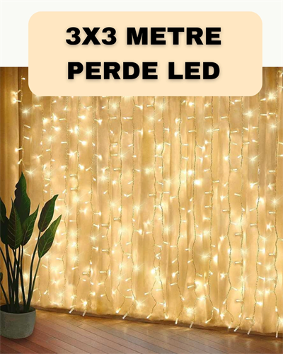 Dekoratif 3x3 LED Perde Işık Şelale Tasarım Enerji Tasarruflu