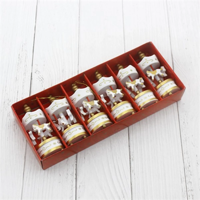 Dekoratif 6lı Beyaz Mini Atlı Karınca