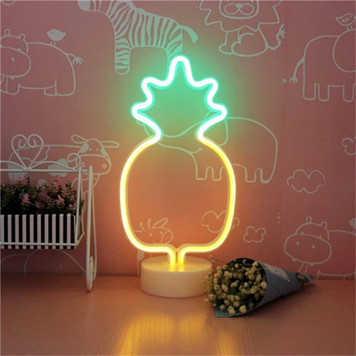Dekoratif Ananaslı Neon Led Masa Ve Gece Lambası Hediyelik Lamba Bx40