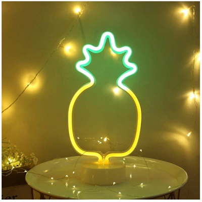 Dekoratif Ananaslı Neon Led Masa Ve Gece Lambası Hediyelik Lamba Bx40