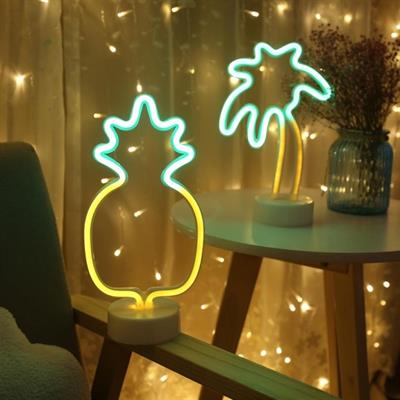 Dekoratif Ananaslı Neon Led Masa Ve Gece Lambası Hediyelik Lamba (3936)