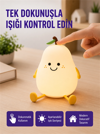 Dekoratif Armut LED Lamba Renk Ayarlı Şarj Edilebilir