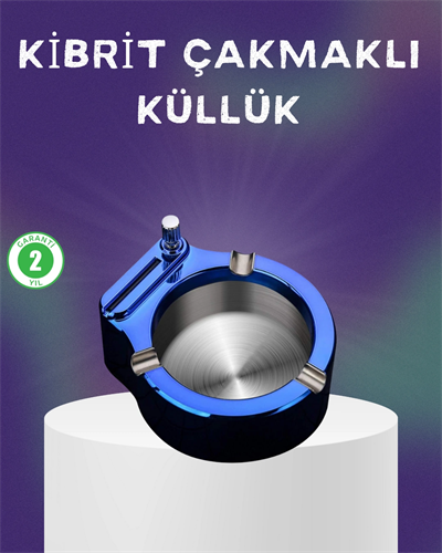 Dekoratif Çakmaklı Küllük Kolay Temizlenebilir Metal