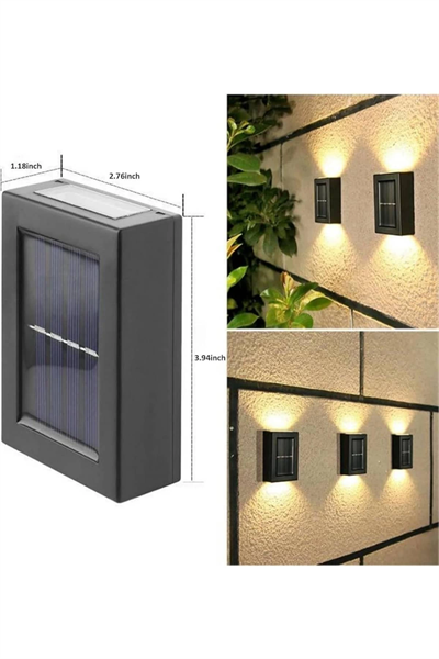 Dekoratif Duvar Lambası Solar Güneş Enerjili Bahçe Aydınlatması