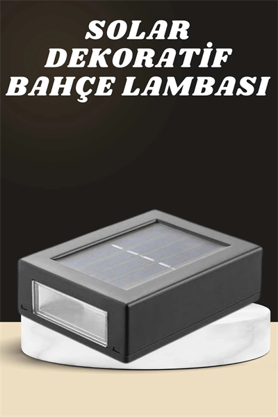 Dekoratif Duvar Lambası Solar Güneş Enerjili Bahçe Aydınlatması