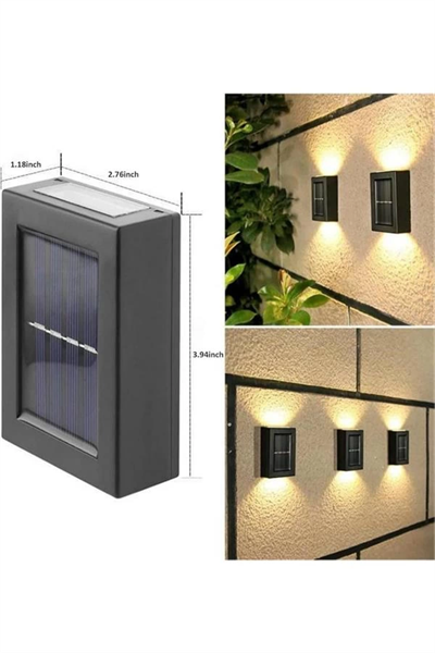Dekoratif Duvar Lambası Solar Güneş Enerjili Bahçe Aydınlatması