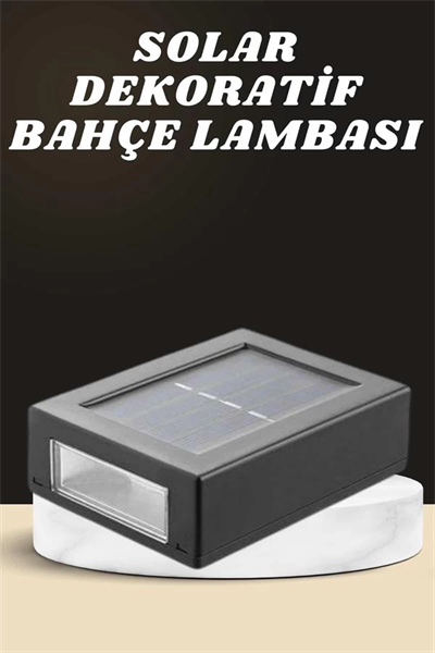 Dekoratif Duvar Lambası Solar Güneş Enerjili Bahçe Aydınlatması
