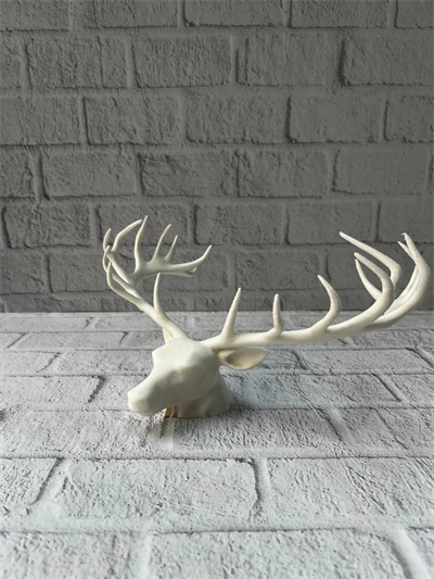 Dekoratif Geyik Başı Heykel 25 cm Modern Minimal Tasarım