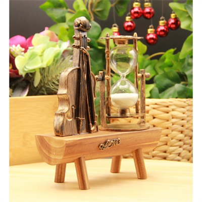 Dekoratif Keman Tasarımlı Kum Saati