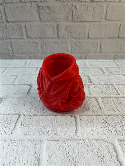 Dekoratif Kırmızı Hoodie Kalemlik 10x10 cm