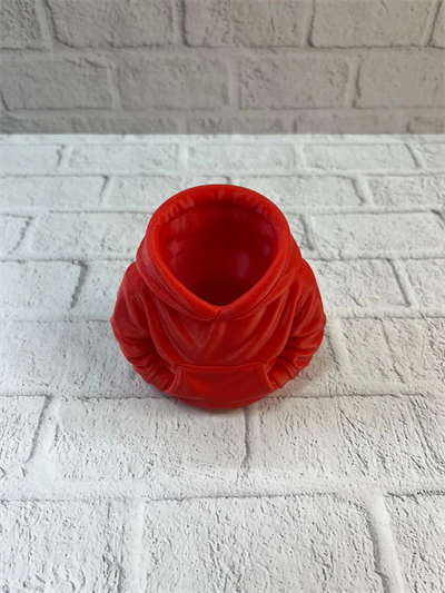 Dekoratif Kırmızı Hoodie Kalemlik 10x10 cm