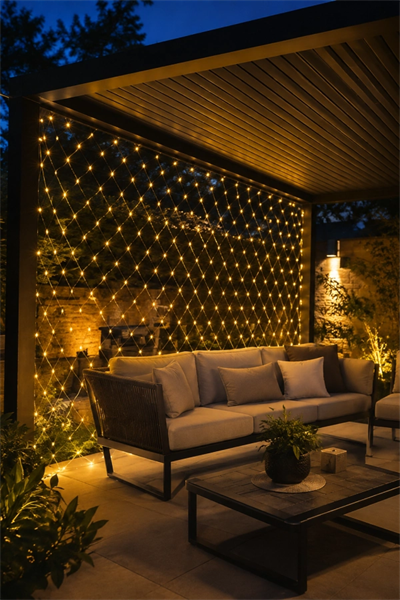 Dekoratif LED File Işık Ağ Tasarımlı Balkon Bahçe ve Oda Aydınlatması