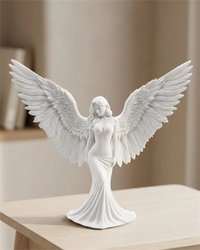 Dekoratif Melek İnsan Figürlü 3D Heykel Biblo Modern Ev Dekoru