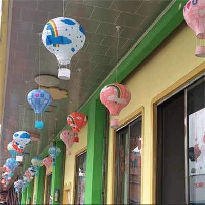 Dekoratif Renkli Kağıt Dilek Feneri Balonu Renkli Uçan Balon Bx40