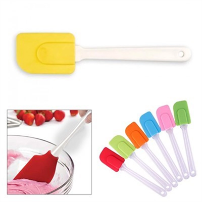Dekoratif Renkli Silikon Spatula Pratik Sevimli Spatula Kaşık Bx40