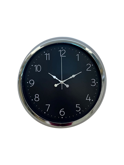 Dekoratif Ve Şık 40 Cm Krom Metal Duvar Saati