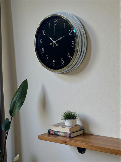 Dekoratif Ve Şık 40 Cm Krom Metal Duvar Saati