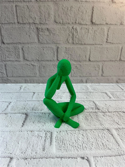 Dekoratif Yeşil İnsan Figürü Modern Masa ve Raf Süsü