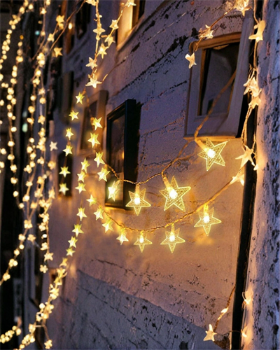 Dekoratif Yıldız Led Aydınlatma 20 Ledli 5 Metre Günışığı Yeni Nesil