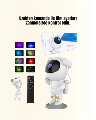 Dekoratif ve Fonksiyonel Astronot Projeksiyon Aydınlatma