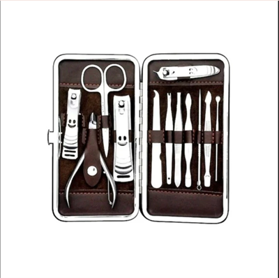 Deri Çantalı 12li Manikür Seti