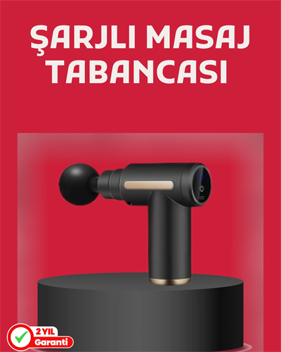 Derin Doku Masaj Tabancası 4 Başlık 6 Kademeli Sessiz Güç Şarjlı Kas Gevşetici