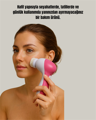 Derin Temizleme ve Masaj İçin 5 Başlıklı Yüz Cilt Bakım Aleti