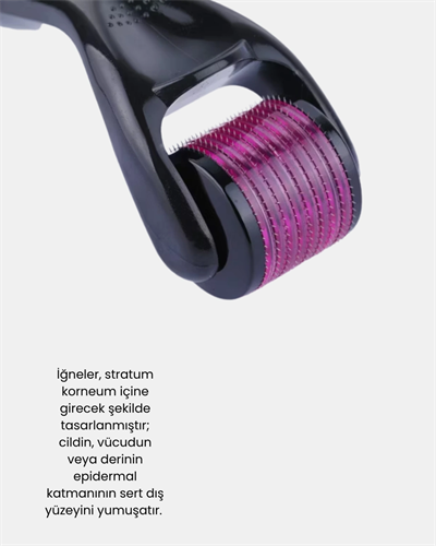 Derma Roller Titanyum İğneli Cilt Yenileyici – Akne, Kırışıklık ve Leke Karşıtı