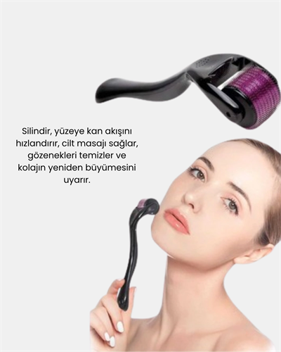 Derma Roller Titanyum İğneli Cilt Yenileyici – Akne, Kırışıklık ve Leke Karşıtı